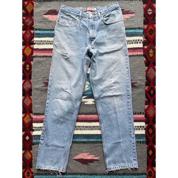 90s Distressed Sonoma High Rise Straight Fit Jeans Size 32 - Picture 1 of 8
